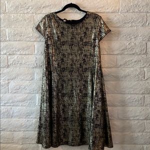 Gold shimmer dress